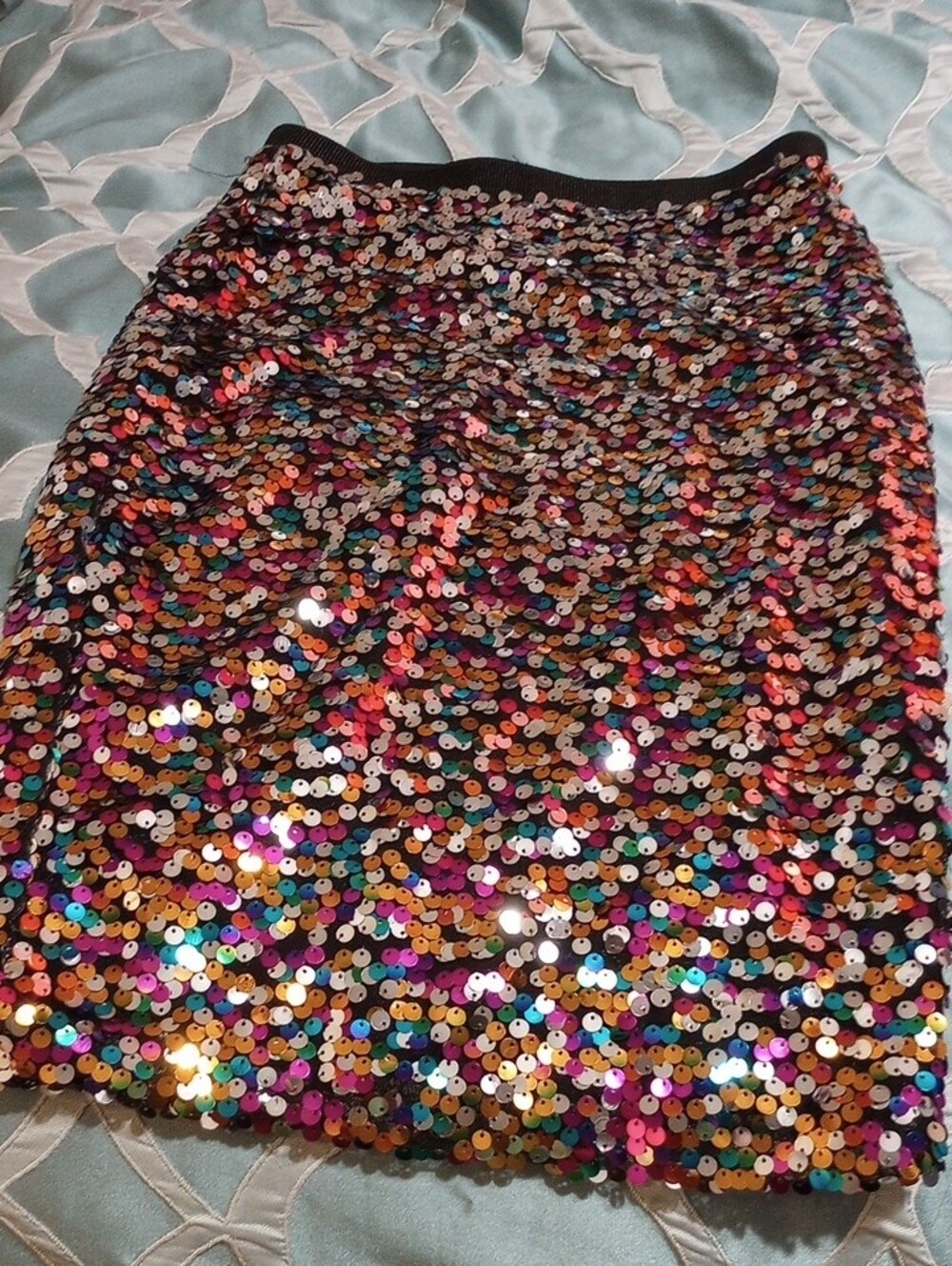 H&M Multicolored Sequin Pencil Skirt